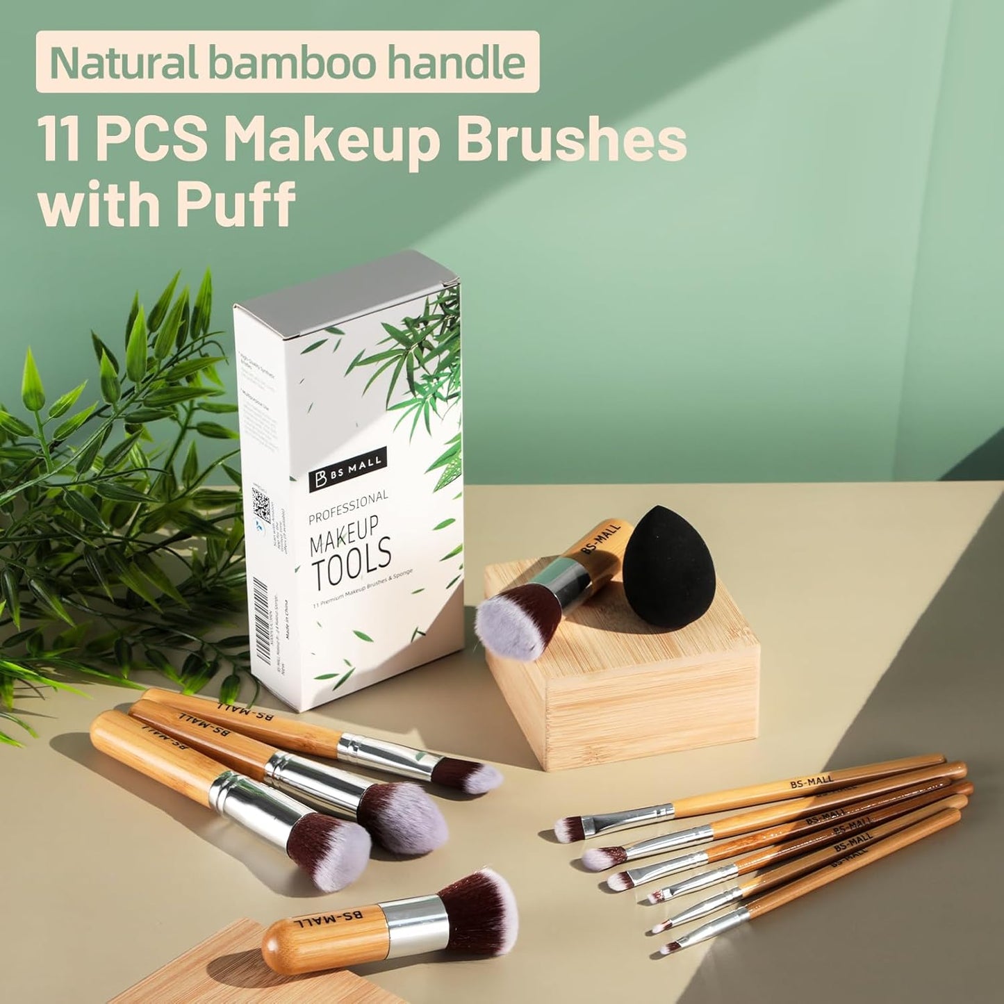 Set Brochas Maquillaje De Bambu (x11)