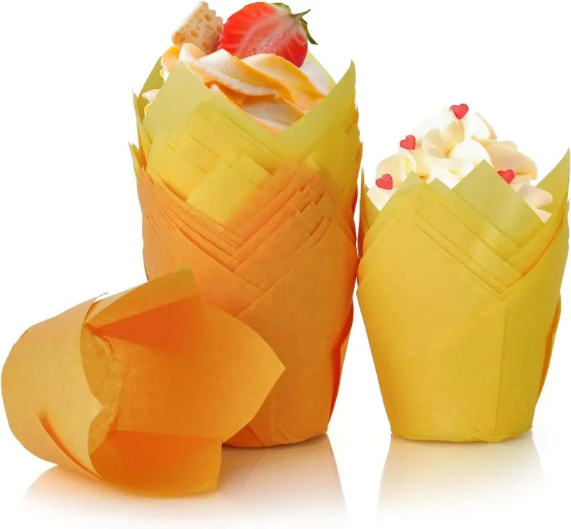 Set 50 Moldes papel Tulipán para Cupcakes 🧁🌷