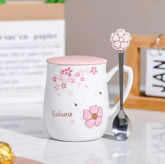 🌸 Taza de Cerámica Sakura ☕✨