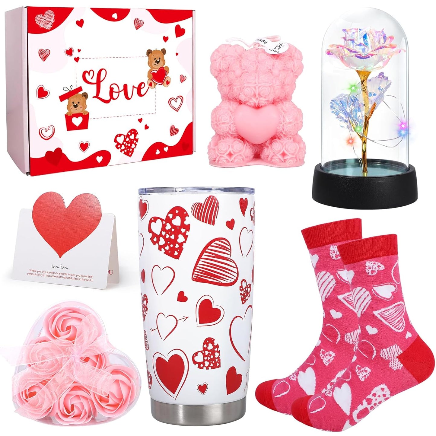 Caja Regalo San Valentin - Rosa y Rojo