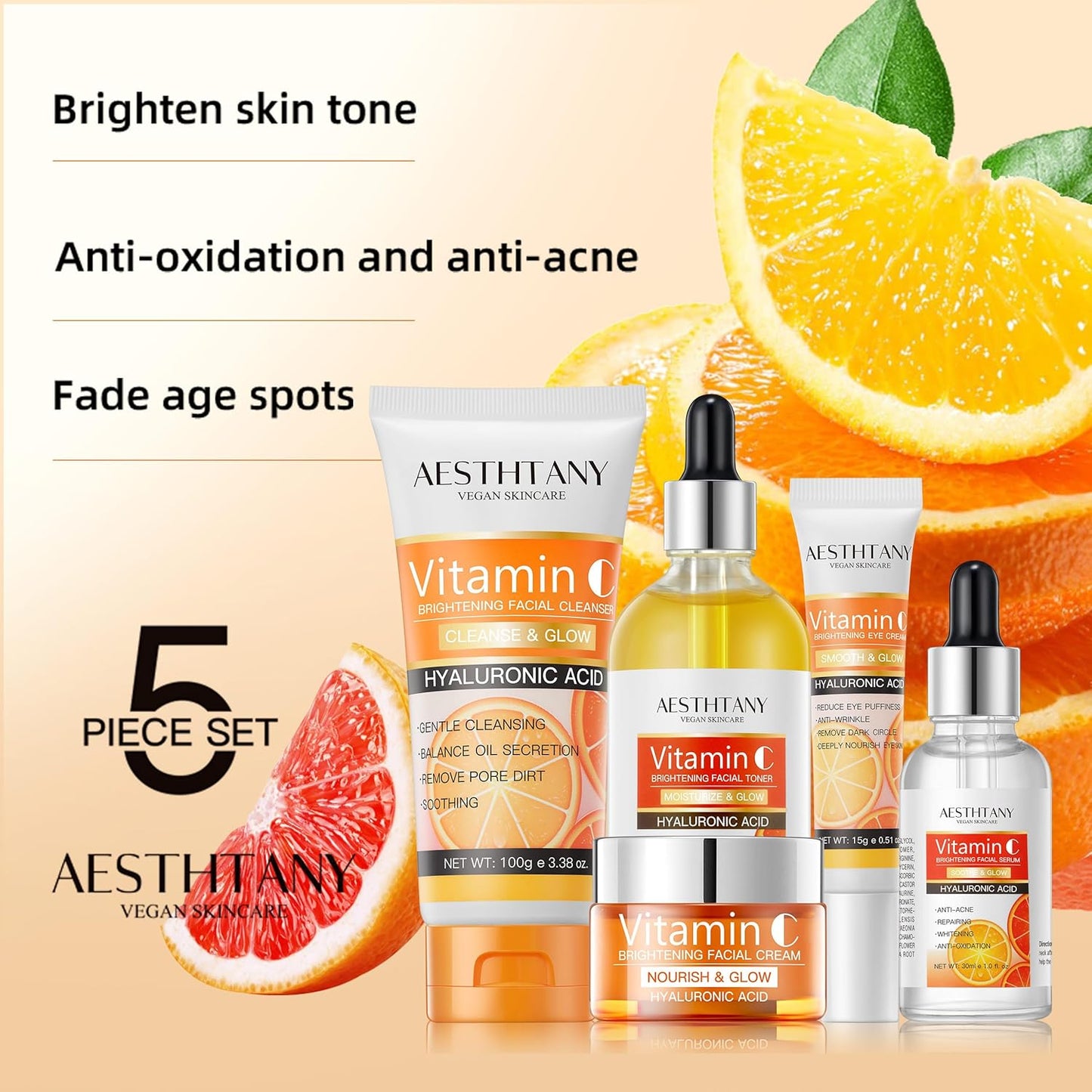 Set Hidratante Vitamin C - Cuidado Facial