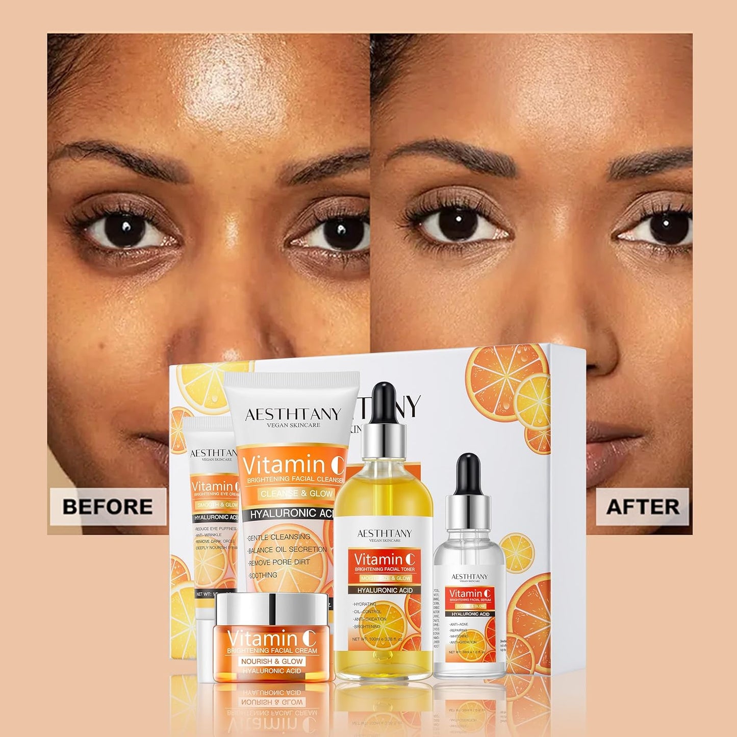Set Hidratante Vitamin C - Cuidado Facial
