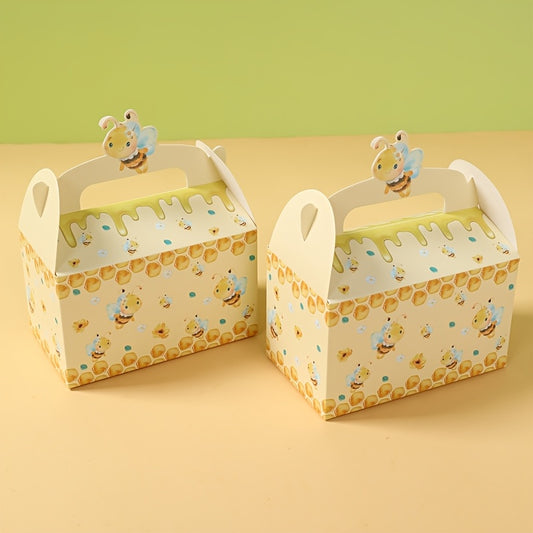 4 Cajas de Regalo con Asa "Bee Party" 🎁🐝
