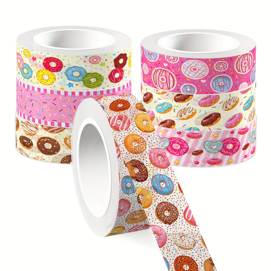 Washi Tape “Donut Delight” – Set de 12 Rollos 🍩