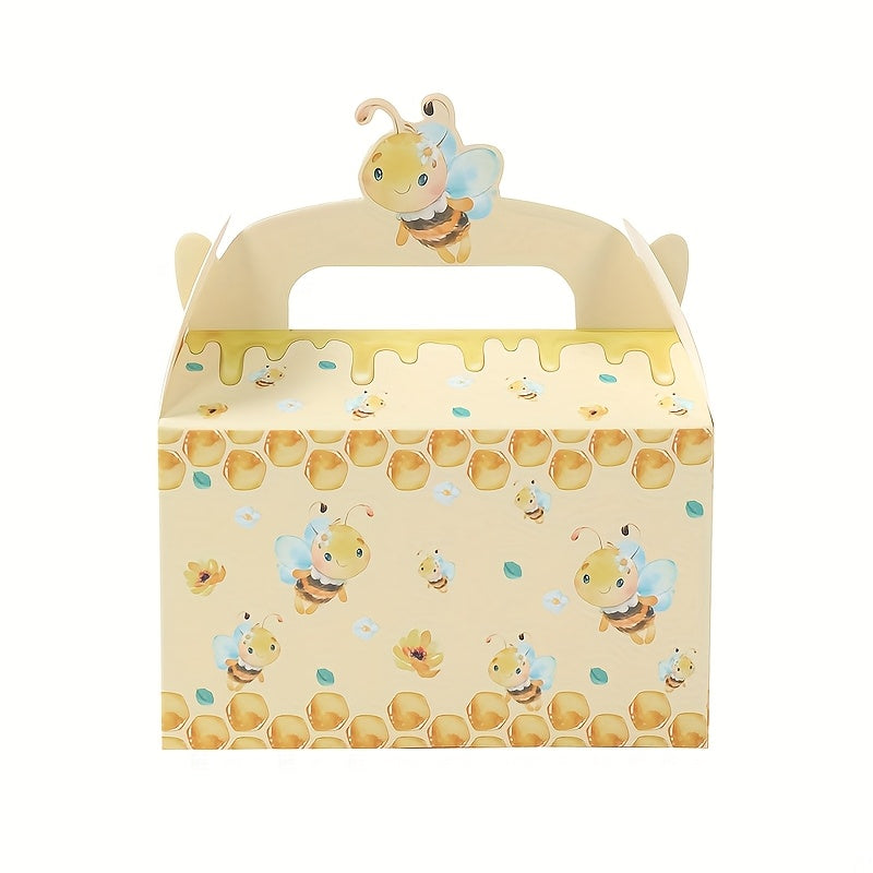 4 Cajas de Regalo con Asa "Bee Party" 🎁🐝