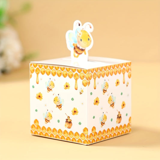 Set 24 Cajas para golosinas pequeña “Bee Party” (x24)