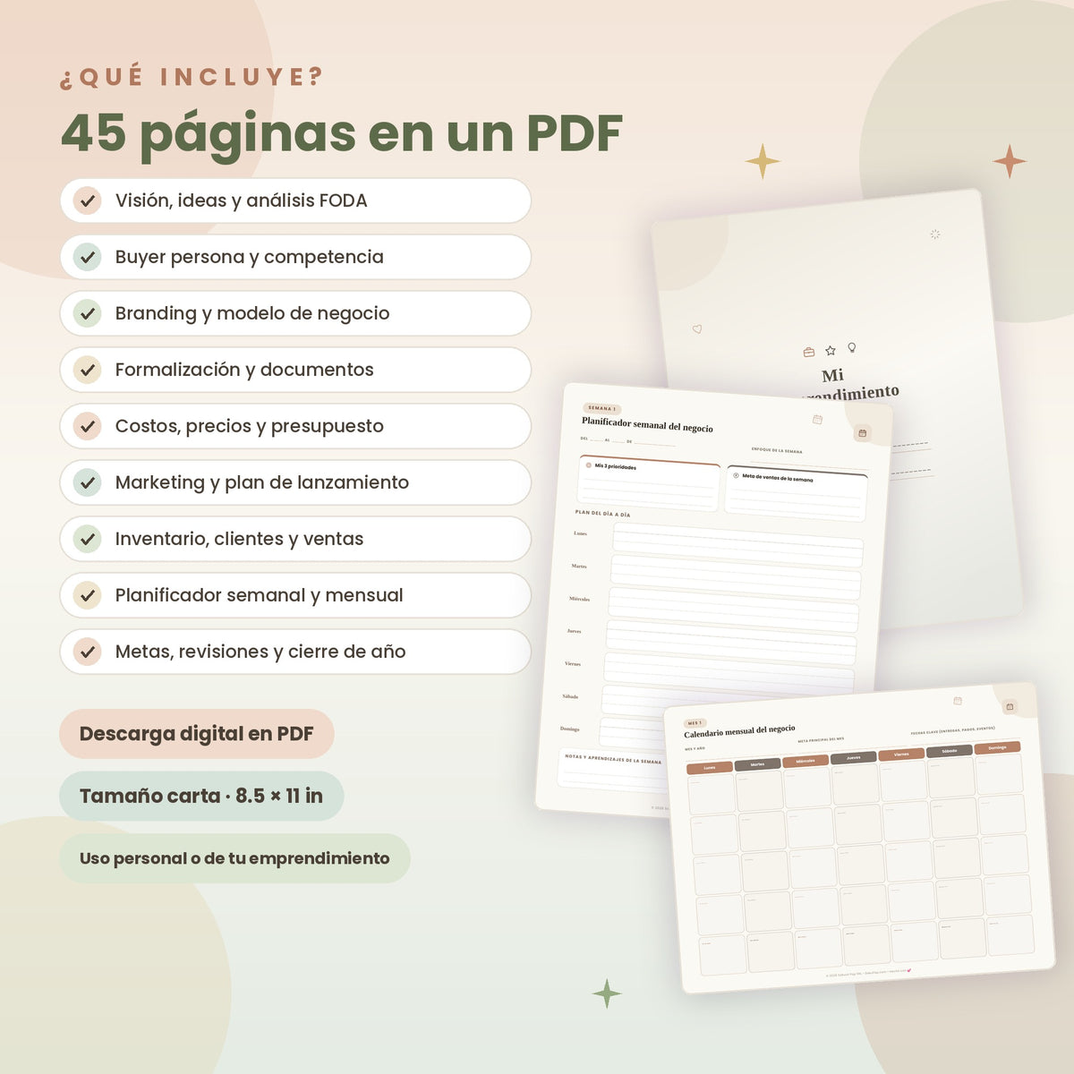 Mi Emprendimiento | Planner de Negocios y Emprendedores PDF