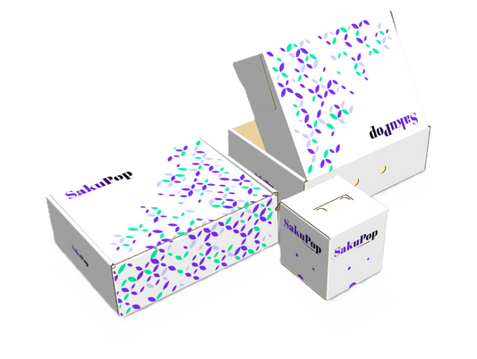 Caja Carton Corrugado Blanca Sakupop 📦◻️
