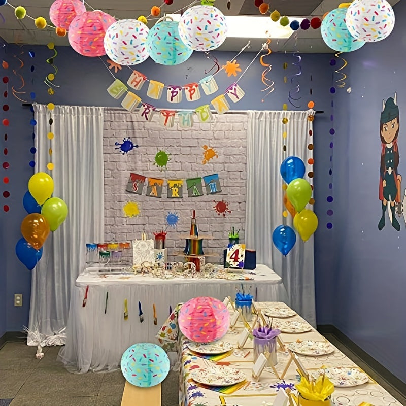 Set de 6 Faroles Colgantes “Donut Ice Cream Glow”