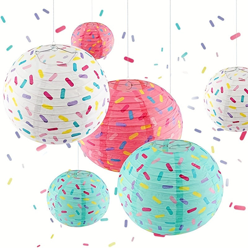 Set de 6 Faroles Colgantes “Donut Ice Cream Glow”