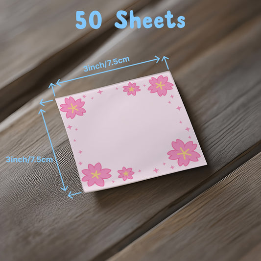 🌸 Set de 4 Sticky Notes Sakura – Estilo Kawaii