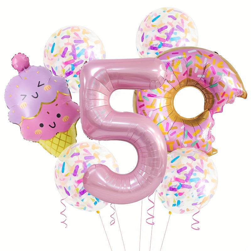 🍩 Set Globos “Donut Candy” – 9 Piezas