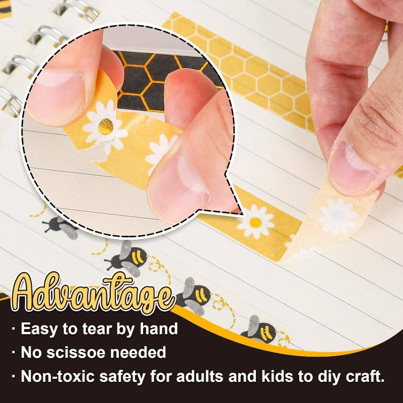 Set 12 Washi Tape “Bee Party” 🌼🐝