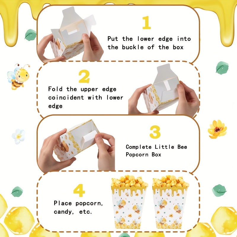 Cajas para golosinas “Bee Party” (x10)