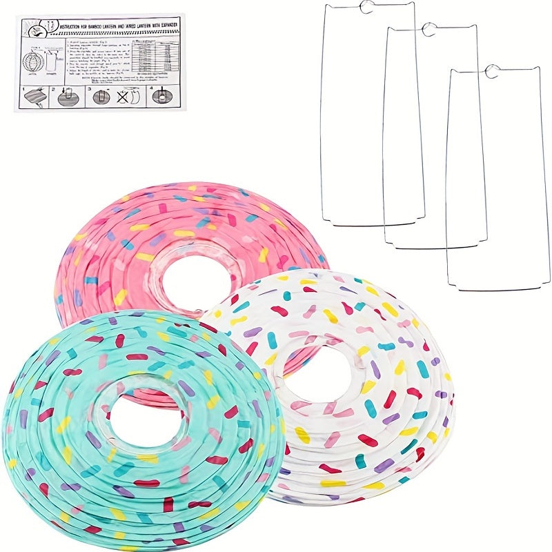 Set de 6 Faroles Colgantes “Donut Ice Cream Glow”
