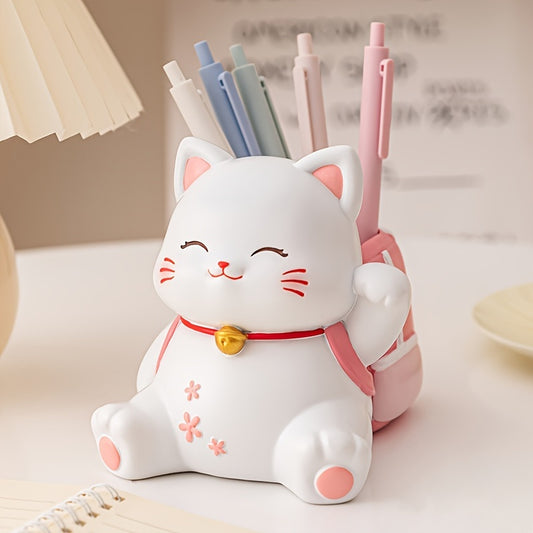 Organizador de Escritorio Gato Kawaii 🐈🌸
