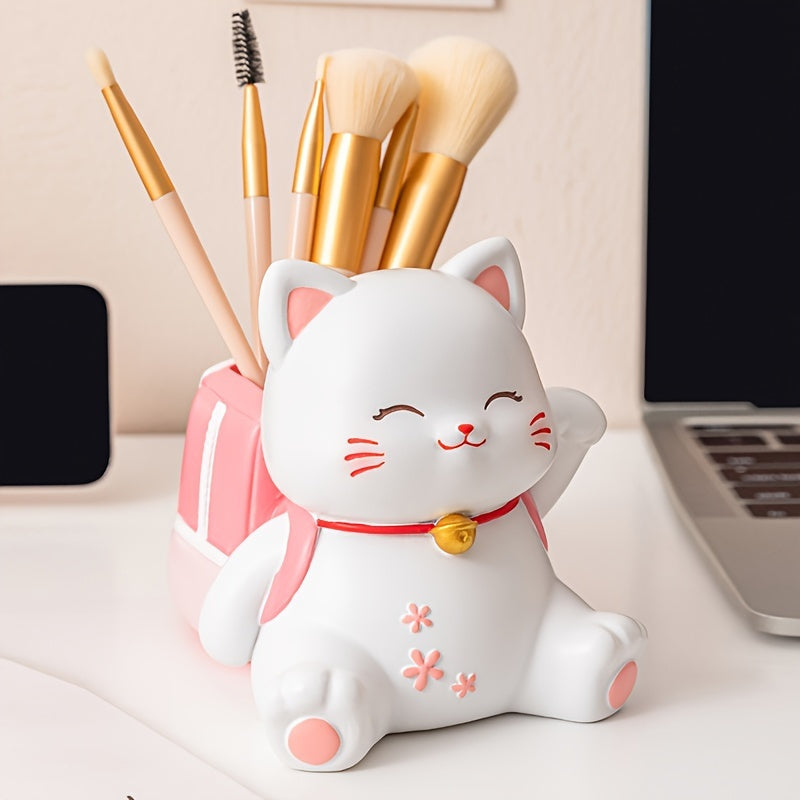 Organizador de Escritorio Gato Kawaii 🐈🌸
