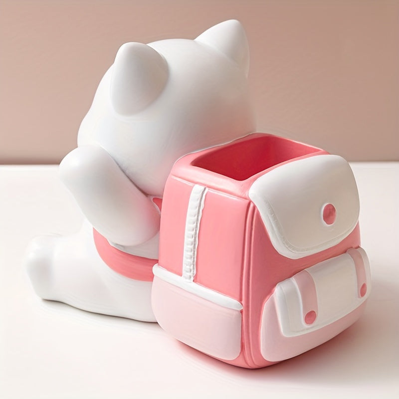 Organizador de Escritorio Gato Kawaii 🐈🌸