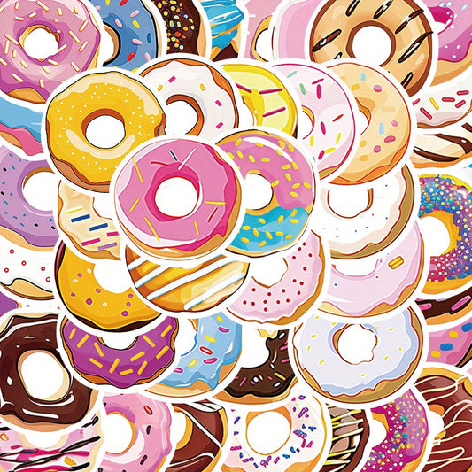 🍩 Stickers “Donut Vibes” – Set de 50 Calcomanías Impermeables