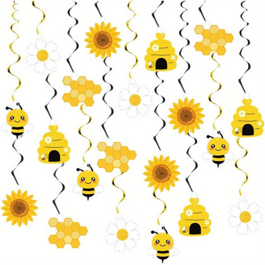 🐝🌼 Set decoración Colgante “Bee Party” (40 Piezas)