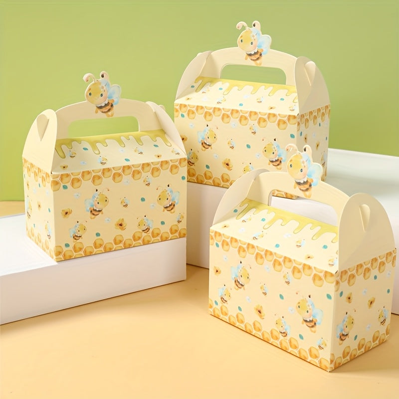 4 Cajas de Regalo con Asa "Bee Party" 🎁🐝
