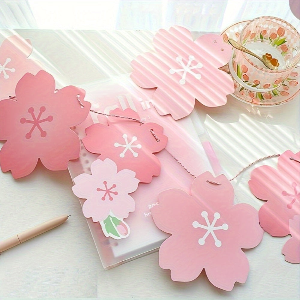 🌸 Guirnalda Reutilizable Sakura – Rosa/ Blanco