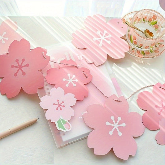 🌸 Guirnalda Reutilizable Sakura – Rosa/ Blanco