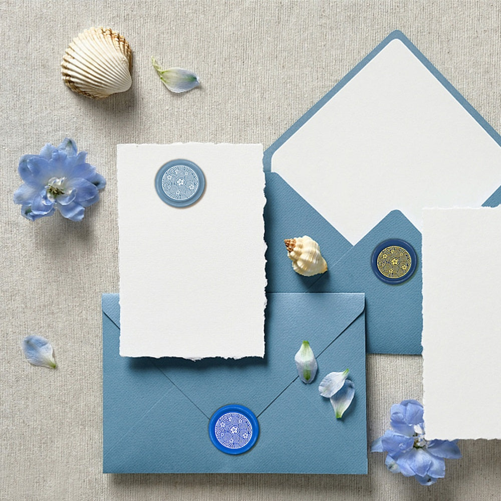 Sello de Lacre con Diseño de Flores de Cerezo