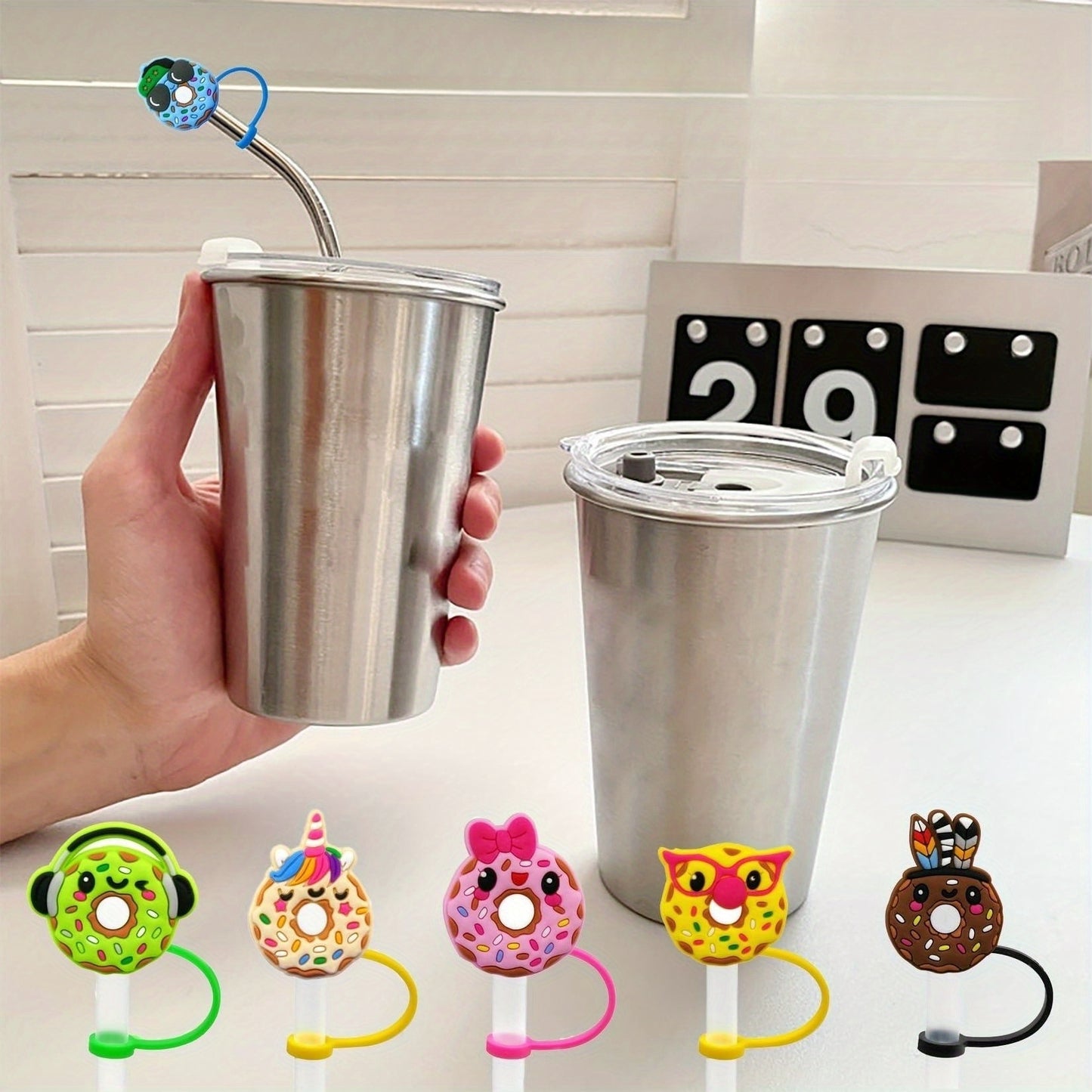 Protector de Pajitas/sorbetes "Donuts" 🥤