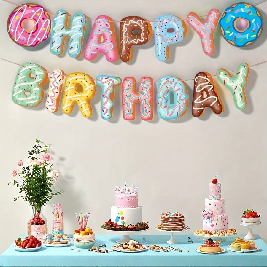 🍩 Banner de cumpleaños “Donut”