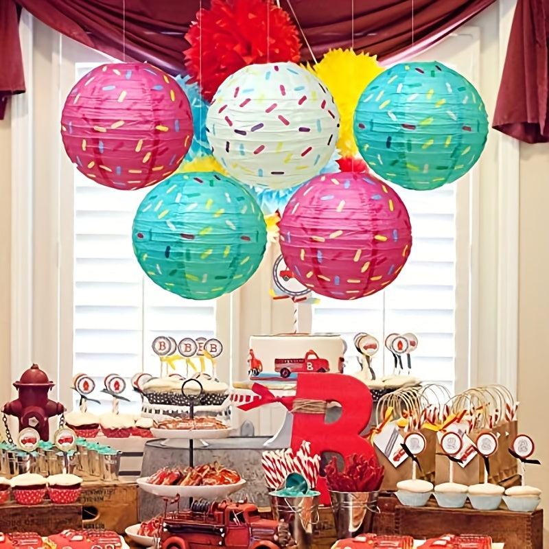 Set de 6 Faroles Colgantes “Donut Ice Cream Glow”