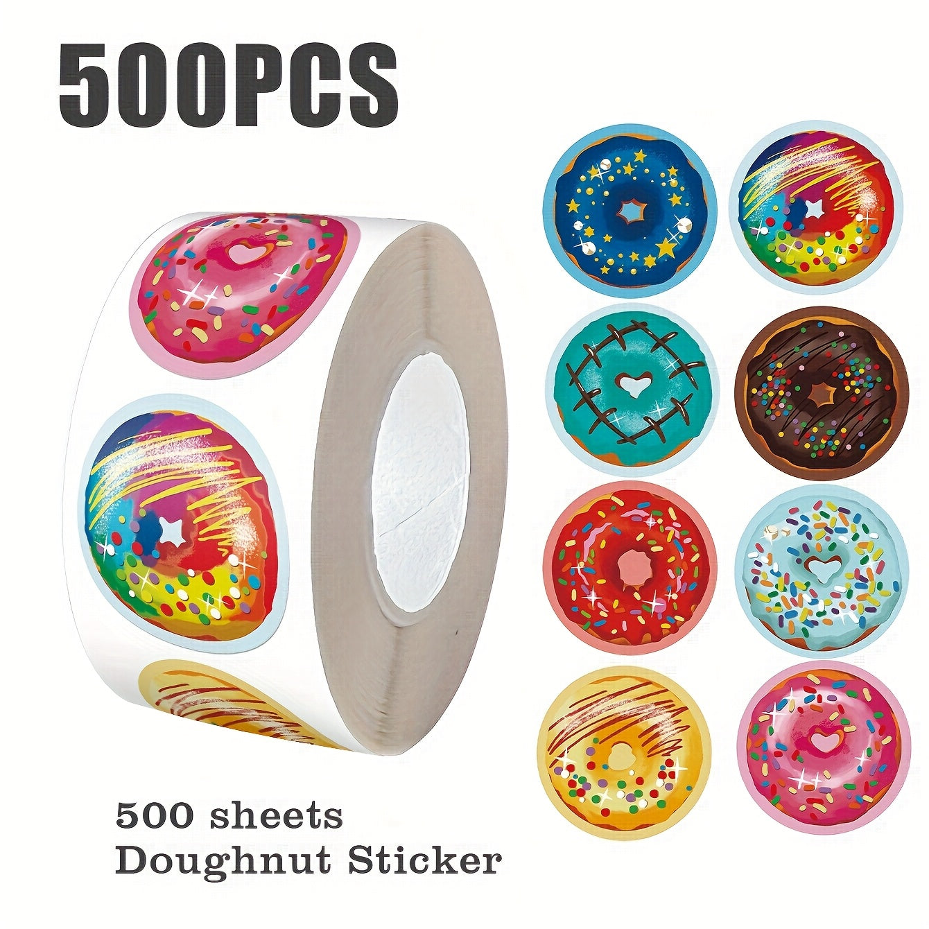 🍩 500 Stickers “Donut Gloss”