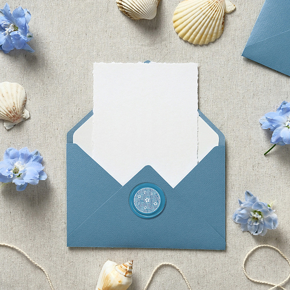 Sello de Lacre con Diseño de Flores de Cerezo