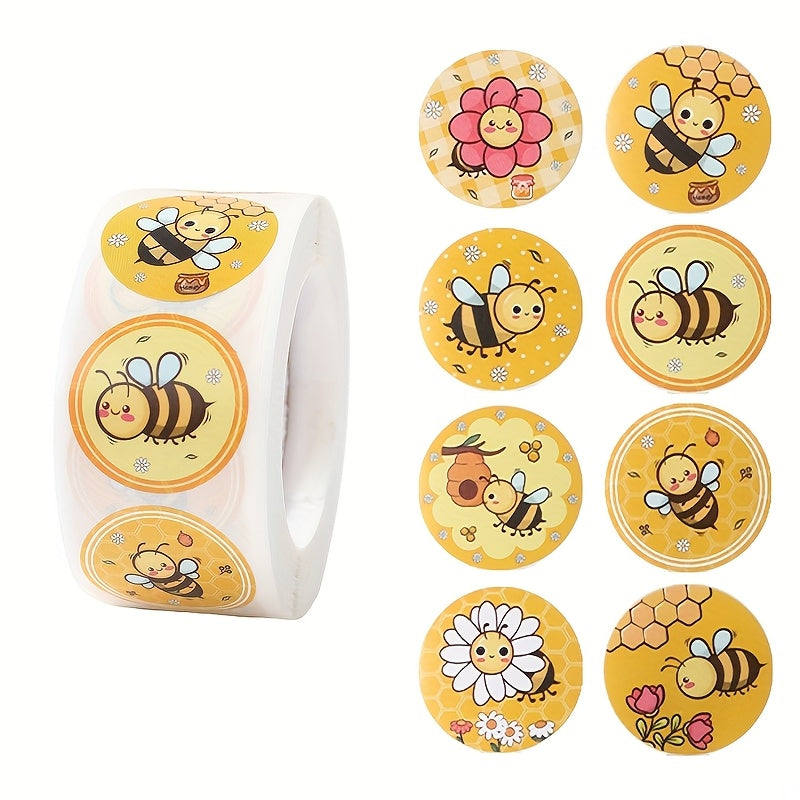 🐝 500 Stickers “Bee Party” – Etiquetas con Diseño de Abejitas