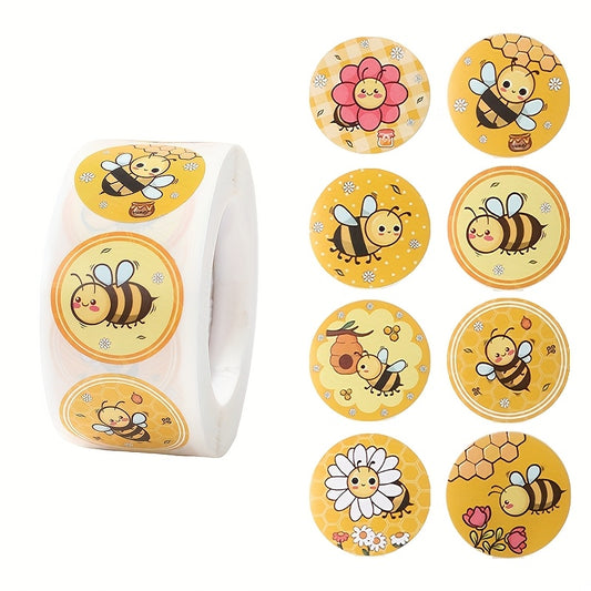 🐝 500 Stickers “Bee Party” – Etiquetas con Diseño de Abejitas