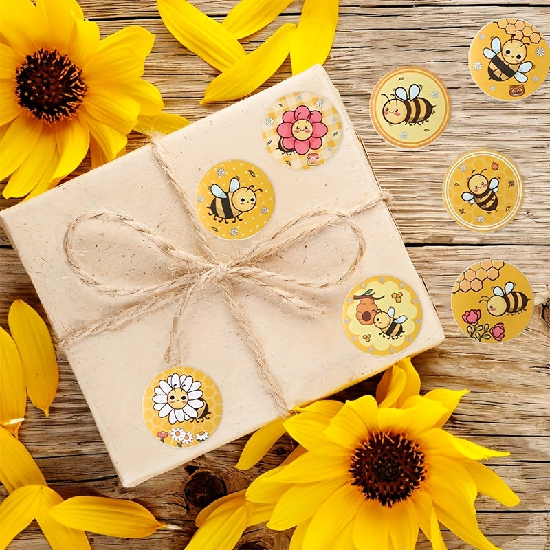 🐝 500 Stickers “Bee Party” – Etiquetas con Diseño de Abejitas