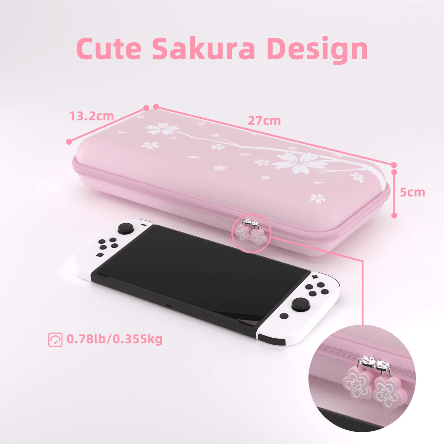 Protector Nintendo Switch Rosa Sakura 🌸