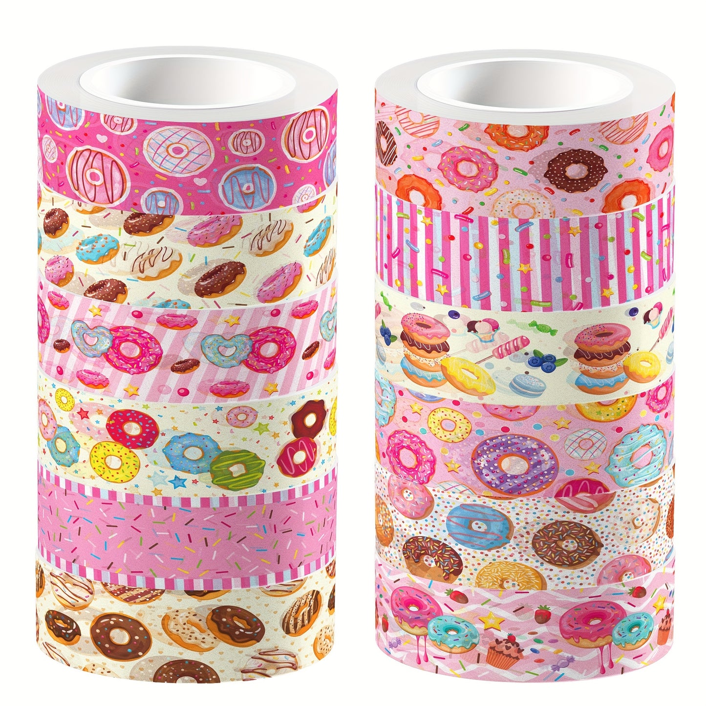 Washi Tape “Donut Delight” – Set de 12 Rollos 🍩