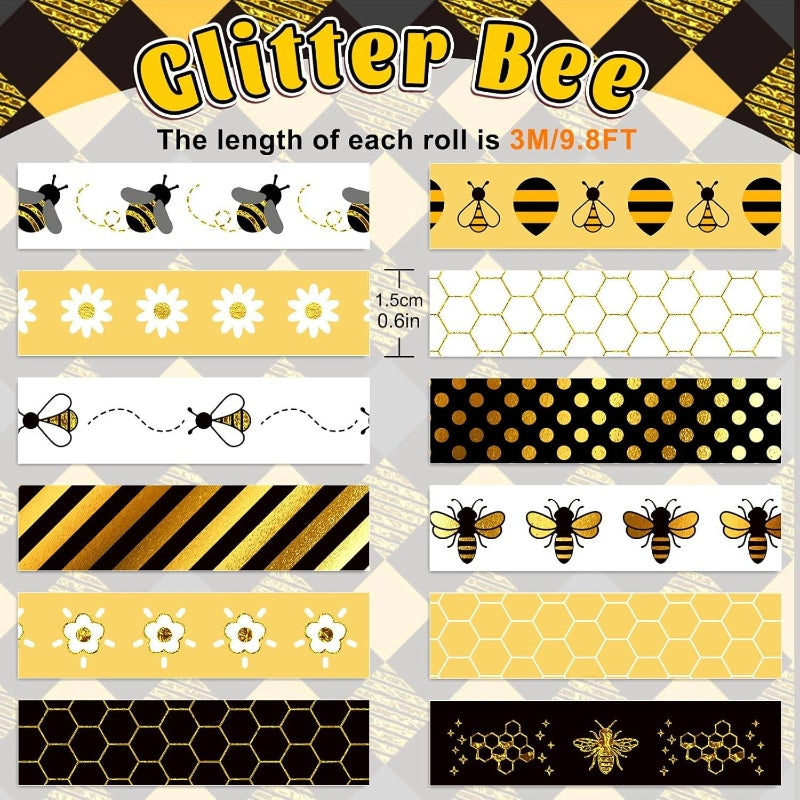 Set 12 Washi Tape “Bee Party” 🌼🐝