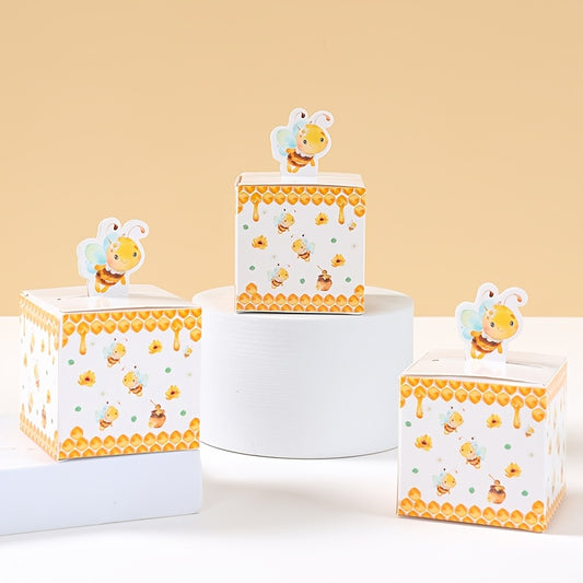 Set 24 Cajas para golosinas pequeña “Bee Party” (x24)