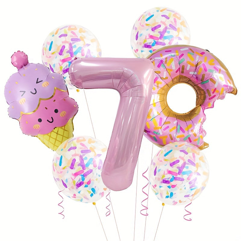 🍩 Set Globos “Donut Candy” – 9 Piezas
