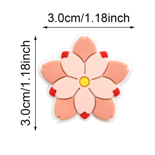 🌸 Set de Charms Florales para Zapatos – Sakura Rosa