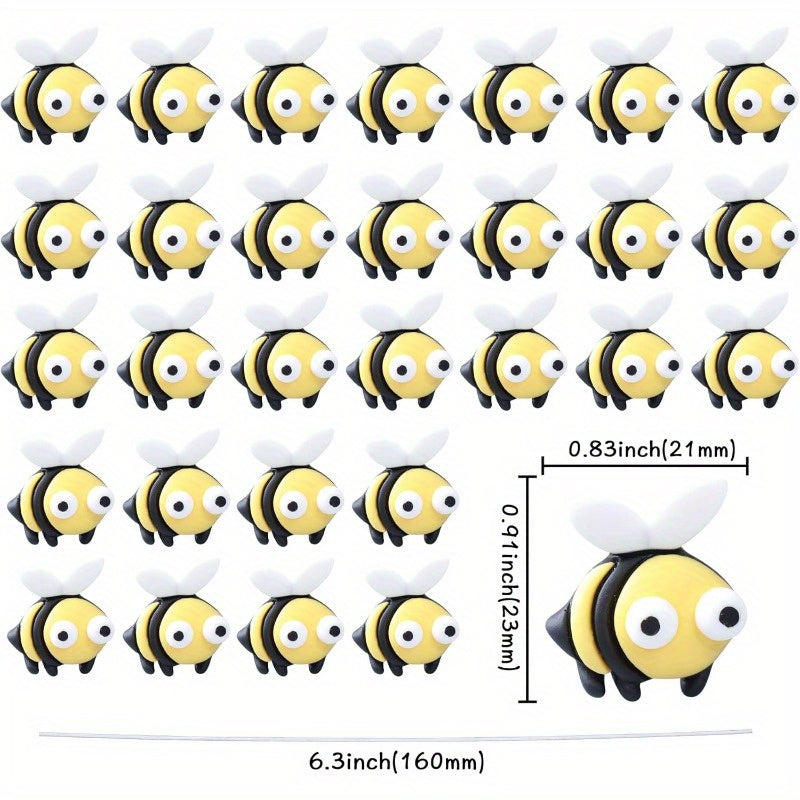 Set de 24 Figuras de Abeja Pintadas a Mano 🐝