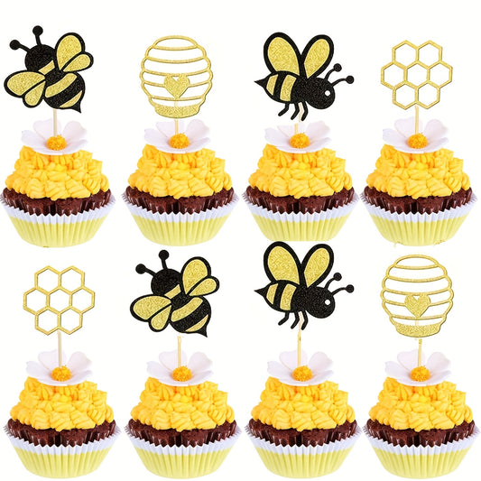 Set de 24 Cupcake Toppers “Bee Party” 🐝🧁