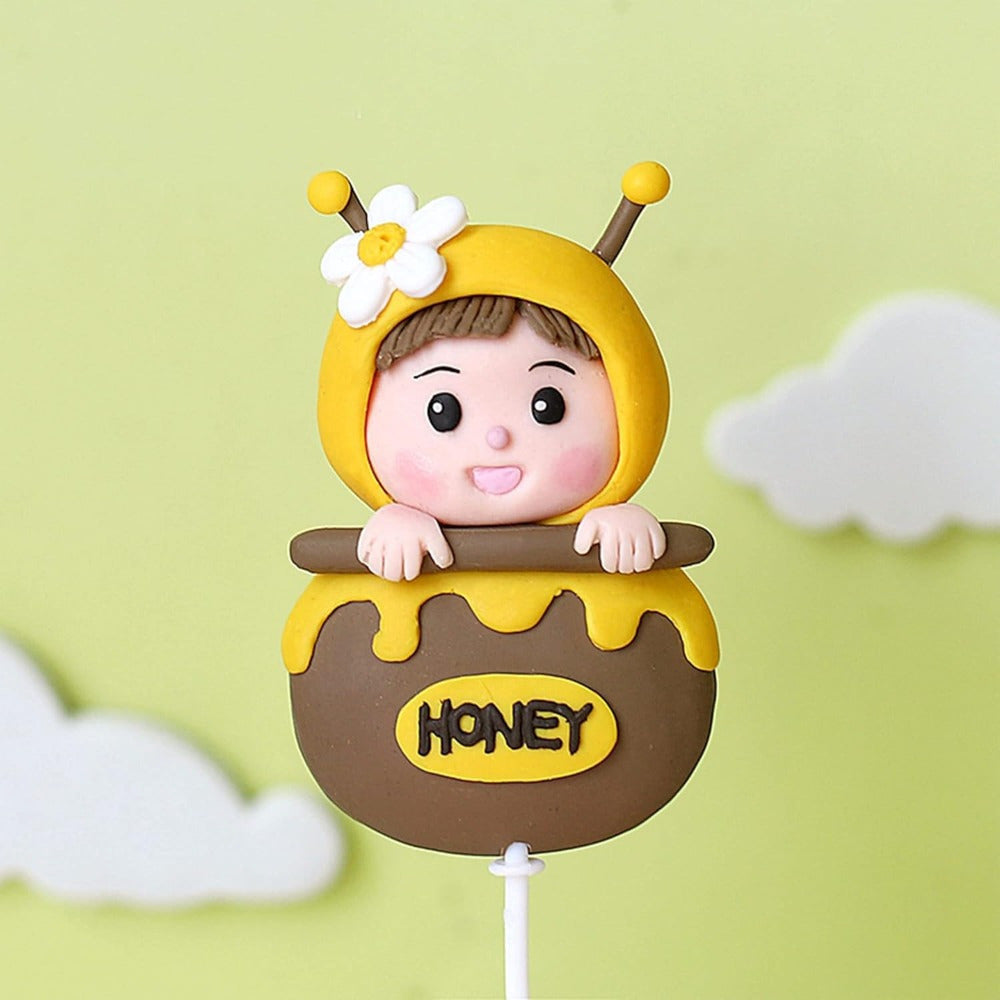 🐝🎂 Decoración “Bee Party” – Set de 11 Figuras 3D para Pastel