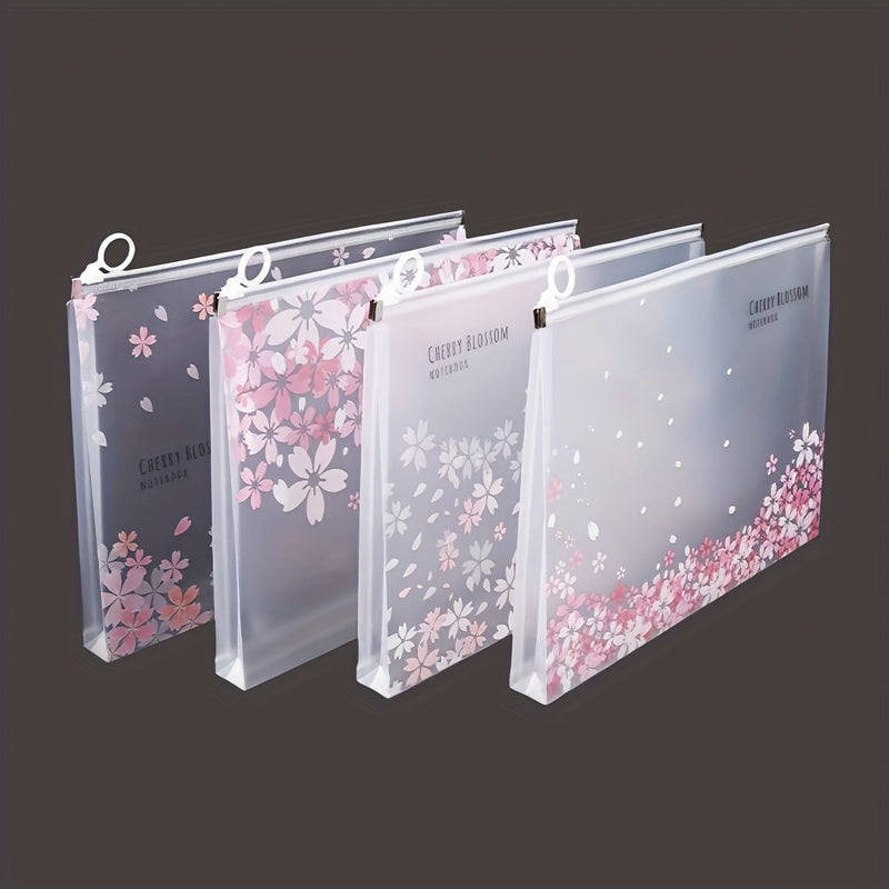 🌸 Set de 4 carpetas/Sobres Impermeables – Tamaño A4
