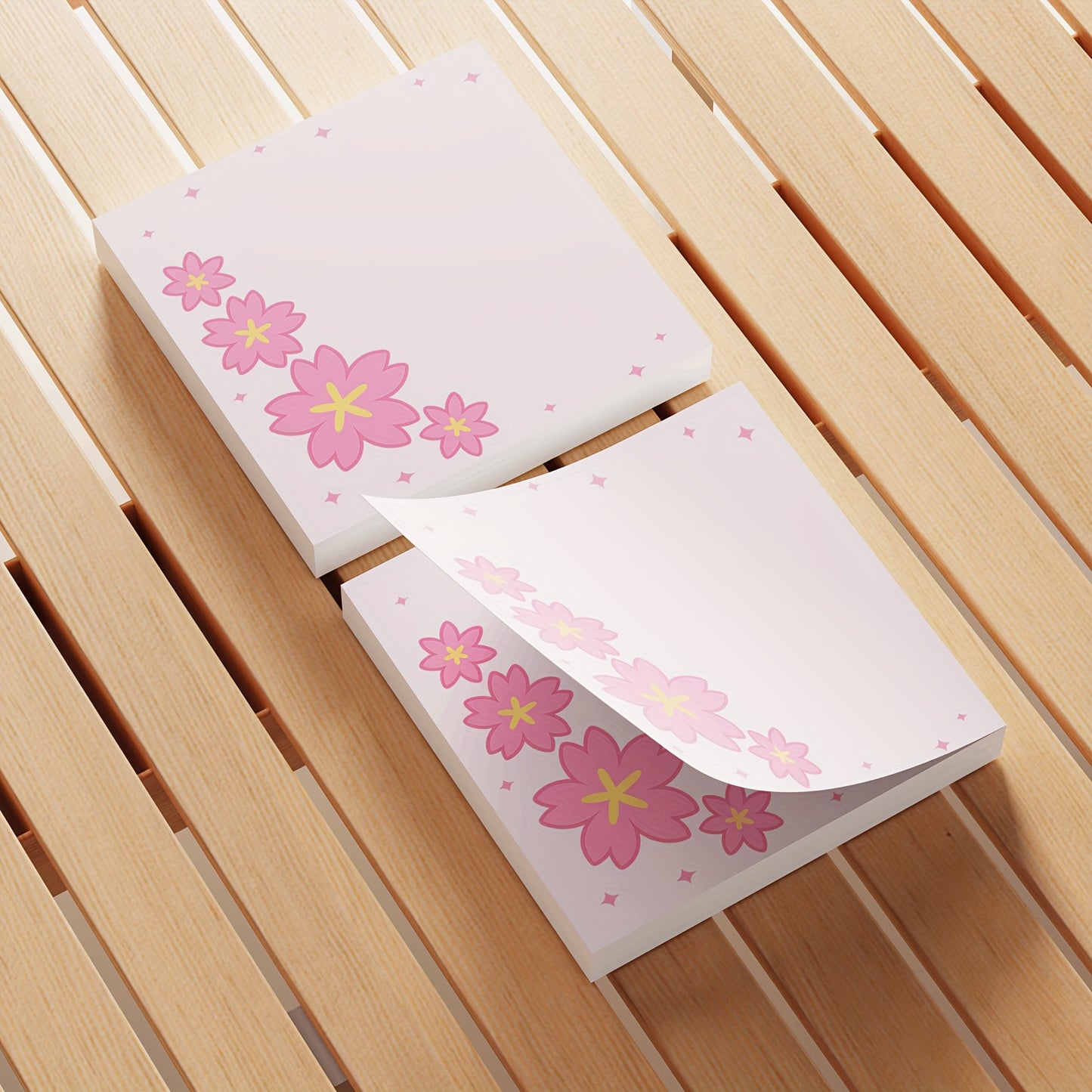 🌸 Set de 4 Sticky Notes Sakura – Estilo Kawaii