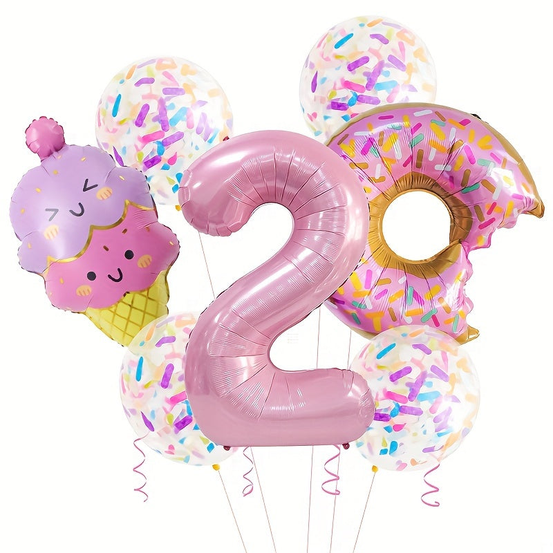 🍩 Set Globos “Donut Candy” – 9 Piezas