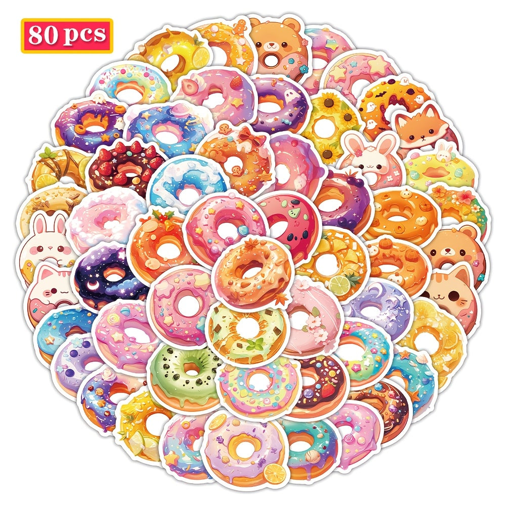 🍩 Stickers “Donut Pop” – Set de 80 Calcomanías Reutilizables