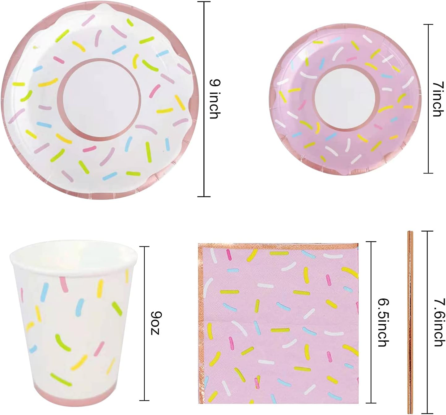 Set “Donut Party” Desechable para 25 Personas 🍩🍽️